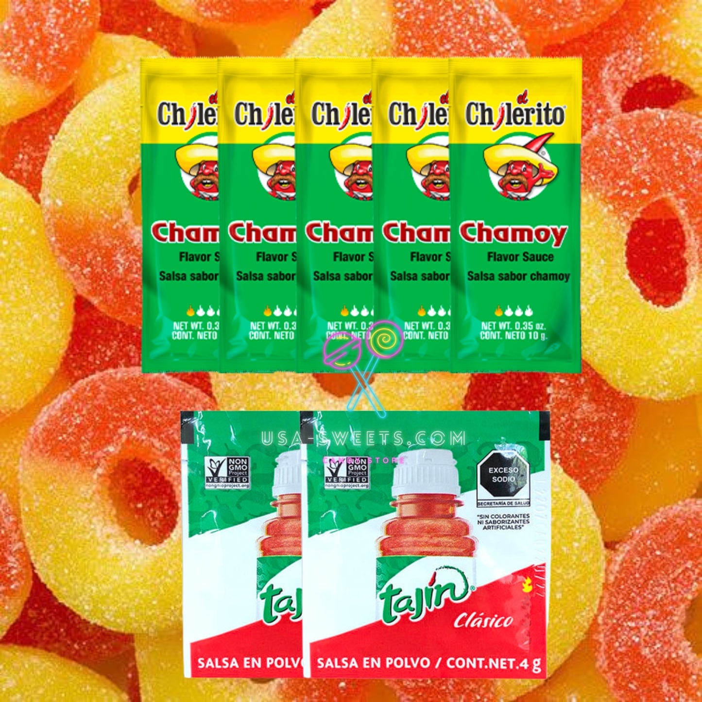 DIY Chamoy & Tajin Peach Rings Pack